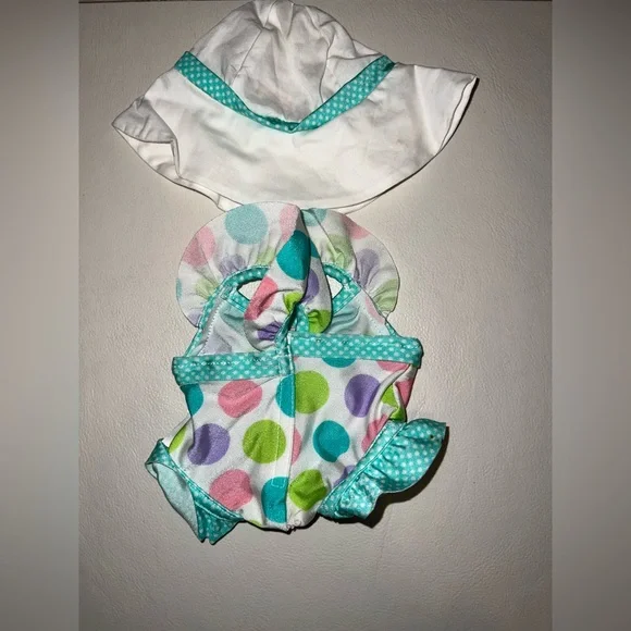 American Girl Bitty Baby Polka Dot Beach Set with Flamingo Float